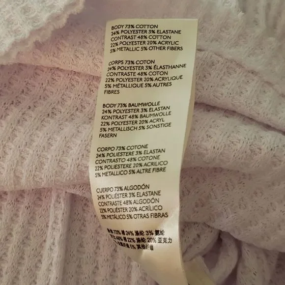 🤩NWT Oversized Free People Half-Zip Sweater with Metallic Thread Design Sz L - Picture 9 of 10